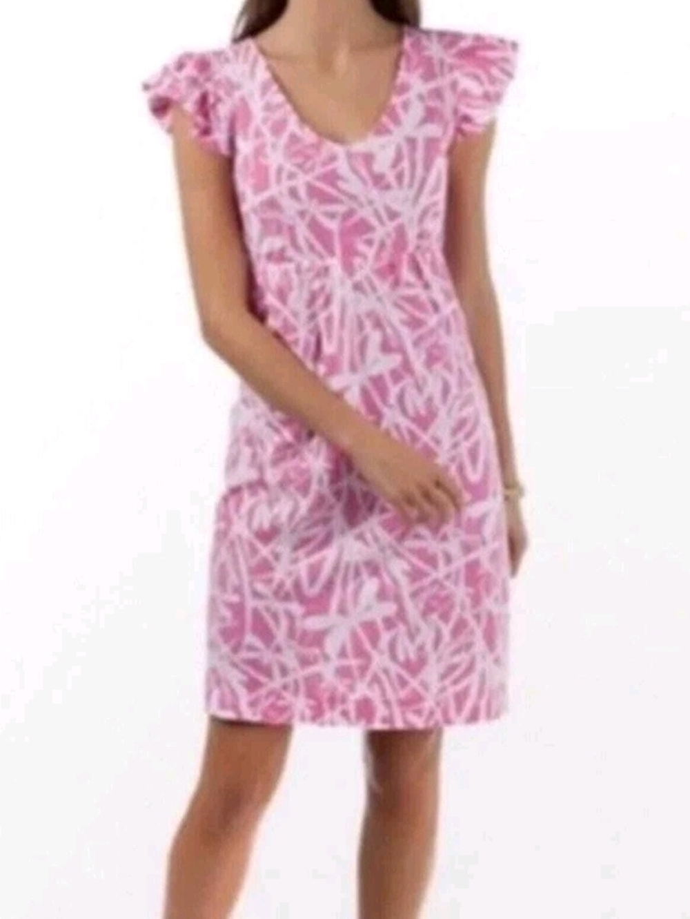 Lilly Pulitzer Briony Hot Pink Light My Fire Dress Size M A Line Dragonfly